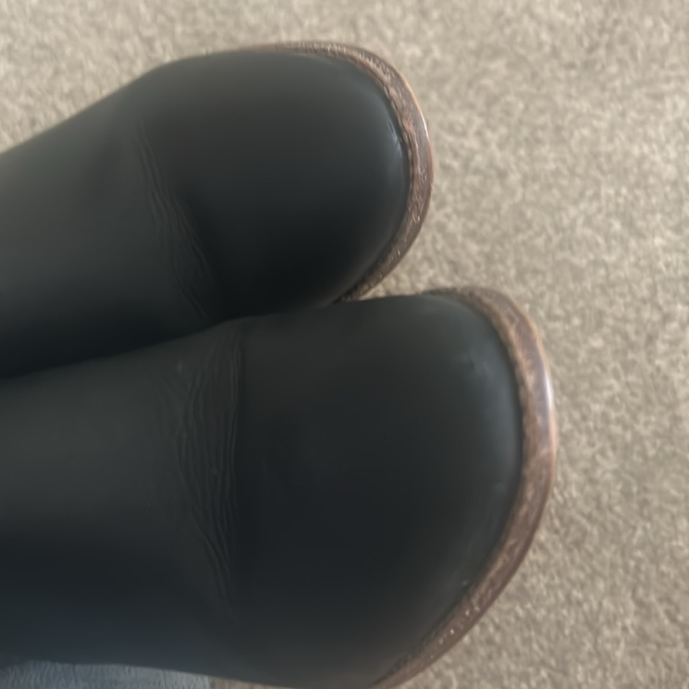 Madewell The Regan Black Leather Boots Size 8 - Picture 10 of 13